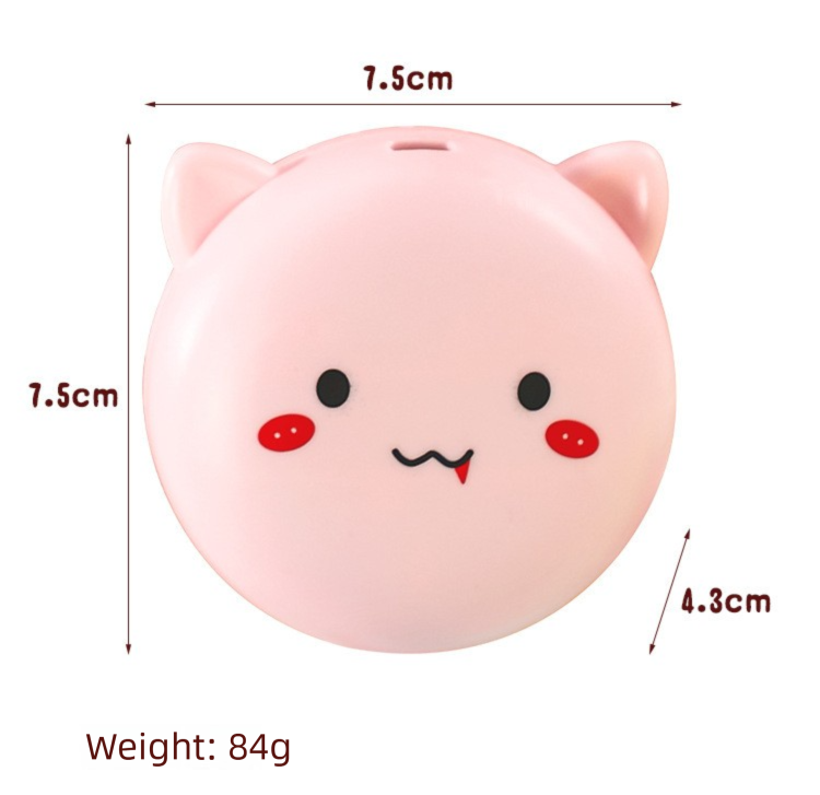 Blue 3-in-1 Mini Portable Fan with Makeup Mirror and LED Fill Light USB Rechargeable Pocket Sized Cooling V888-ELOSUNG43589