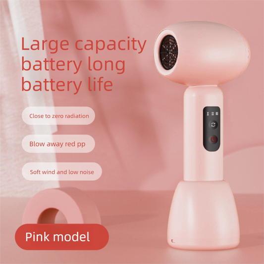 Pink Wireless Baby Hair Dryer with Constant Temperature and Negative Ion Technology for Gentle Hair and Skin V888-ELOSUNG43608
