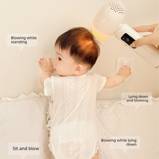Pink Wireless Baby Hair Dryer with Constant Temperature and Negative Ion Technology for Gentle Hair and Skin V888-ELOSUNG43608