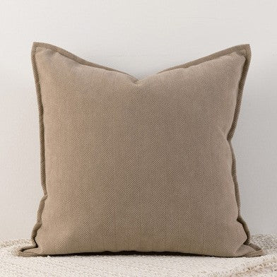 Apricot color Nordic Herringbone Chenille Pillowcases 2 Pack 45x45cm for Sofa and Bed Soft Decorative Cushion V888-ELOSUNG43628