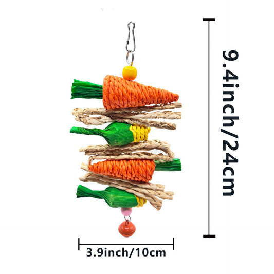 2-Pack Radish and sweetcorn skewers Bird Chew Toy for Parrots, Budgies, Hamsters, Rabbits & Small Pets - V888-ELOSUNG43655