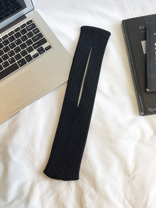 Black High-Elastic Knit Short Phone Sling Bag - Compact Streetwear Accessory for iPhone, Minimalist Single V888-ELOSUNG43659