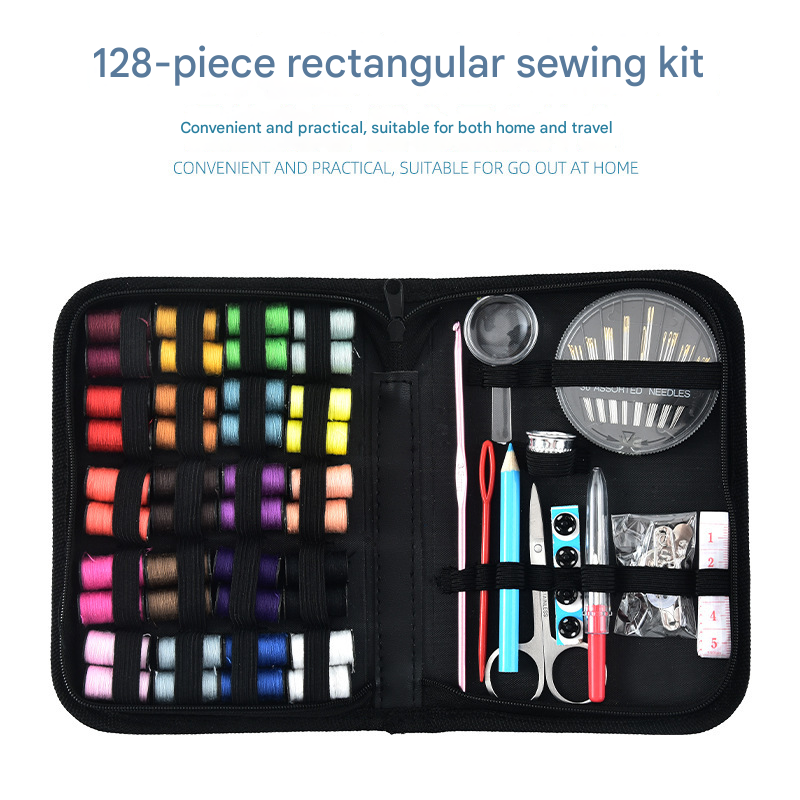 128-Piece Sewing Kit with 40 Colorful Thread Spools - Portable, Compact Sewing Set for Home, Travel & DIY V888-ELOSUNG43675