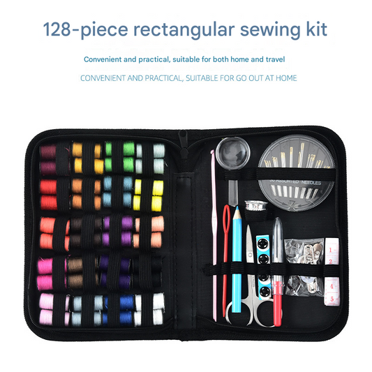 128-Piece Sewing Kit with 40 Colorful Thread Spools - Portable, Compact Sewing Set for Home, Travel & DIY V888-ELOSUNG43675
