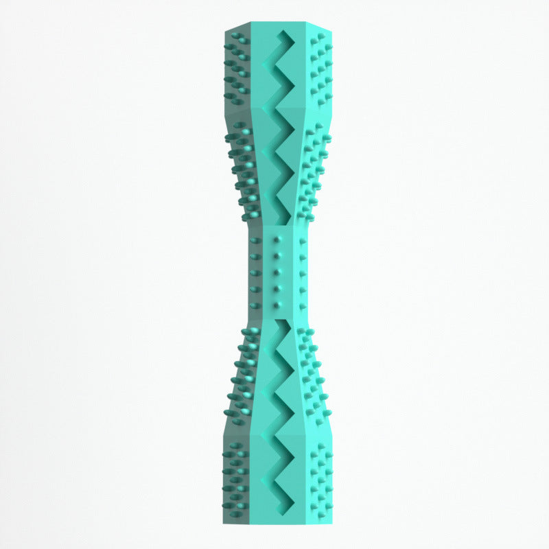 2-Pack Peacock blue Hexagonal Pet Chew Toy - Durable Rubber Dog & Cat Teething Stick for Dental Care, Biting V888-ELOSUNG43680
