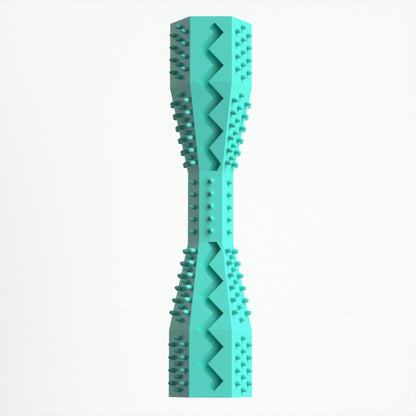 2-Pack Peacock blue Hexagonal Pet Chew Toy - Durable Rubber Dog & Cat Teething Stick for Dental Care, Biting V888-ELOSUNG43680