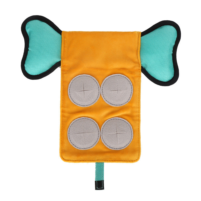 Interactive Dog Toy with Sound & Food Hiding Pockets - Foldable Plush Puzzle for Mental Stimulation, Slow V888-ELOSUNG43682