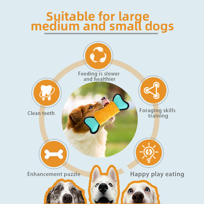 Interactive Dog Toy with Sound & Food Hiding Pockets - Foldable Plush Puzzle for Mental Stimulation, Slow V888-ELOSUNG43682