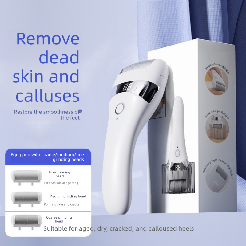 Electric Foot File with 3-Speed Adjustable Motor - Waterproof Callus Remover for Smooth, Soft Feet with LED V888-ELOSUNG43702