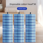 Disposable Toilet Brush Refills - 30-Pack Replacement Heads with Built-in Cleaning Solution, Odor-Resistant & V888-ELOSUNG43708