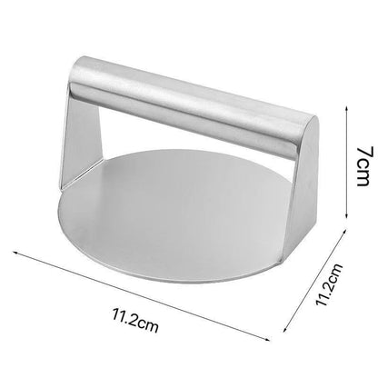 2-PCS Stainless Steel Meat Press Mold 11.2cm Diameter for Burger Patties, Steak, Dough & Rice Rolls - V888-ELOSUNG43736