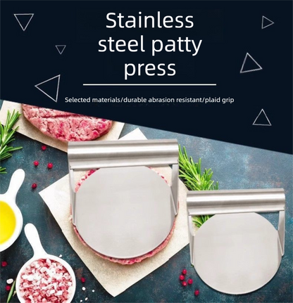 2-PCS Stainless Steel Meat Press Mold 11.2cm Diameter for Burger Patties, Steak, Dough & Rice Rolls - V888-ELOSUNG43736