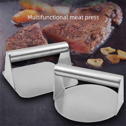 2-PCS Stainless Steel Meat Press Mold 11.2cm Diameter for Burger Patties, Steak, Dough & Rice Rolls - V888-ELOSUNG43736