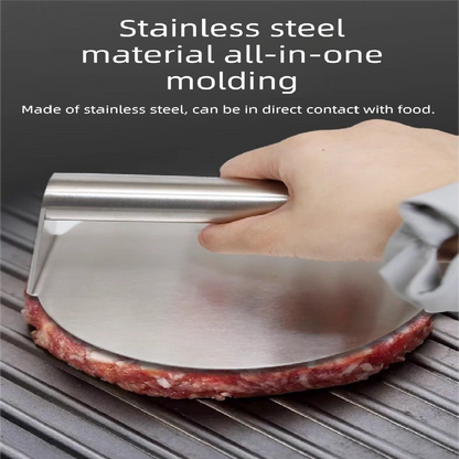 2-PCS Stainless Steel Meat Press Mold 11.2cm Diameter for Burger Patties, Steak, Dough & Rice Rolls - V888-ELOSUNG43736