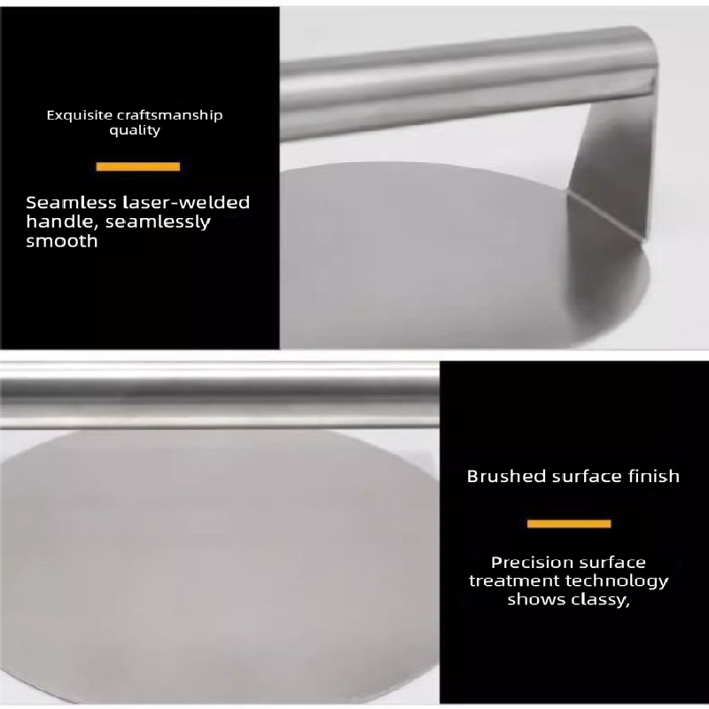 2-PCS Stainless Steel Meat Press Mold 11.2cm Diameter for Burger Patties, Steak, Dough & Rice Rolls - V888-ELOSUNG43736