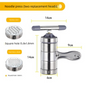 Manual Stainless Steel Noodle Maker with Interchangeable Dies for Homemade Egg Noodles Flatbread and Dumpling V888-ELOSUNG43738