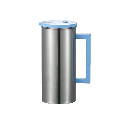 Blue 1.8L Stainless Steel Cold Water Pitcher - Large Capacity Jug for Coffee, Juice, and Beverages in Modern V888-ELOSUNG43761
