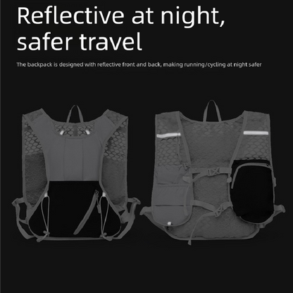 Black Lightweight Hydration Backpack with 2L Water Bladder Compartment - Ideal for Running, Cycling, Hiking, V888-ELOSUNG43764