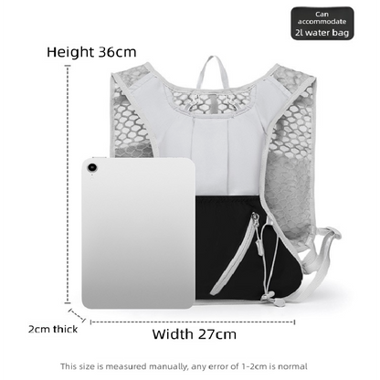 Black Lightweight Hydration Backpack with 2L Water Bladder Compartment - Ideal for Running, Cycling, Hiking, V888-ELOSUNG43764