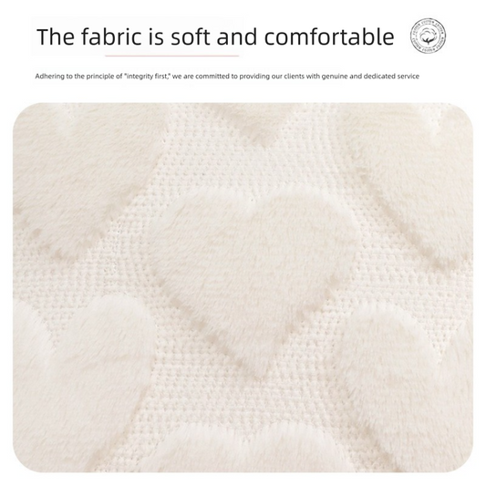 2-PCS Pink 45x45cm Heart Pattern Plush Pillow Cover with Insert - Soft Textured Decorative Cushion for Living V888-ELOSUNG43773