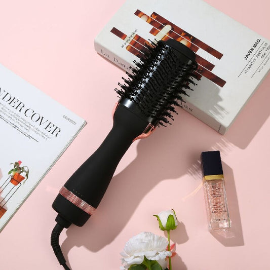 Black 1000W Professional Hot Air Brush with 3-Temperature & 2-Speed Control - Dual Voltage Hair Styler for V888-ELOSUNG43786