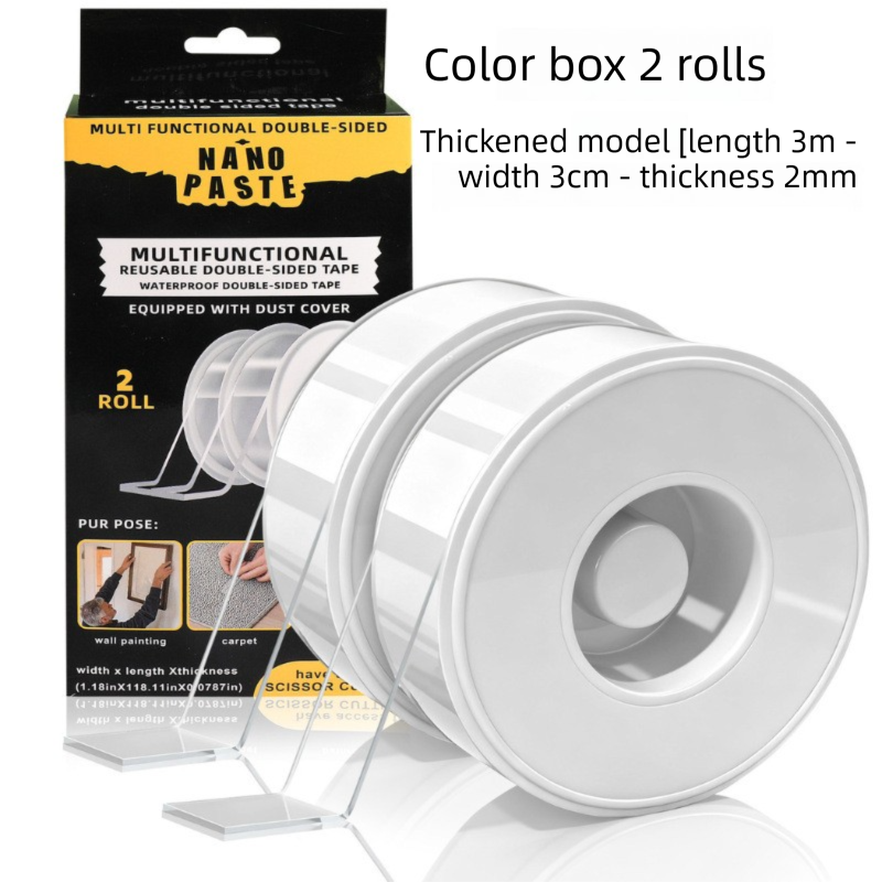 Multifunctional Reusable Nano Double-Sided Tape 2 Rolls with Dust Covers Heavy Duty Mounting Solution for V888-ELOSUNG43788