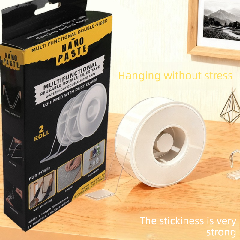 Multifunctional Reusable Nano Double-Sided Tape 2 Rolls with Dust Covers Heavy Duty Mounting Solution for V888-ELOSUNG43788