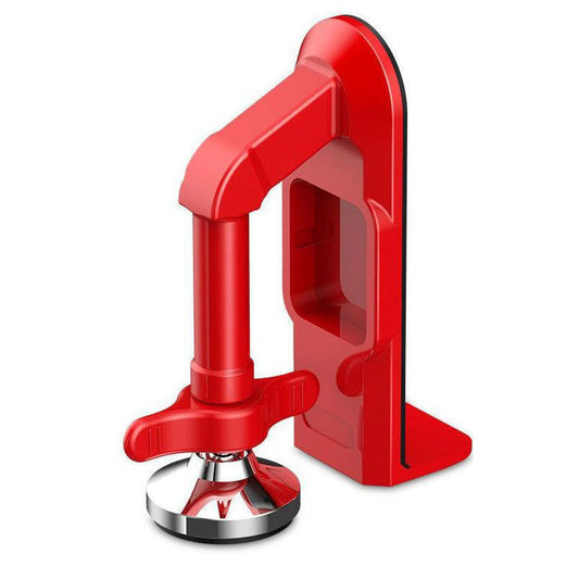 Red Portable Door Stopper Security Lock Heavy-Duty Alloy Construction for Solo Travelers and Home Safety V888-ELOSUNG43793