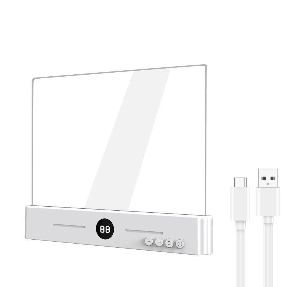 White LED Flat Panel Reading Light with 99m Timer 3 Color Modes Stepless Dimming Rechargeable Eye Protection V888-ELOSUNG43794