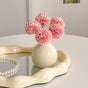 Ceramic Vase with Hydrangea Artificial Flowers Set - Mini Decorative Pot for Home Living Room or Desk Display V888-ELOSUNG43811