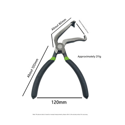 Black 3 Piece Automotive Wire Connector Removal Tool Set with Straight Bent and Dual End Pliers for V888-ELOSUNG43826