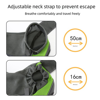 Black Portable Pet Sling Backpack for Small Dogs and Cats - Size S with Breathable Mesh Design V888-ELOSUNG43828