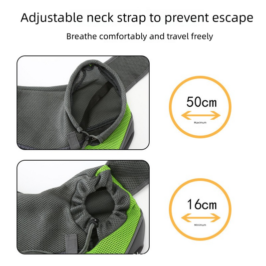 Black Portable Pet Sling Backpack for Small Dogs and Cats - Size S with Breathable Mesh Design V888-ELOSUNG43828