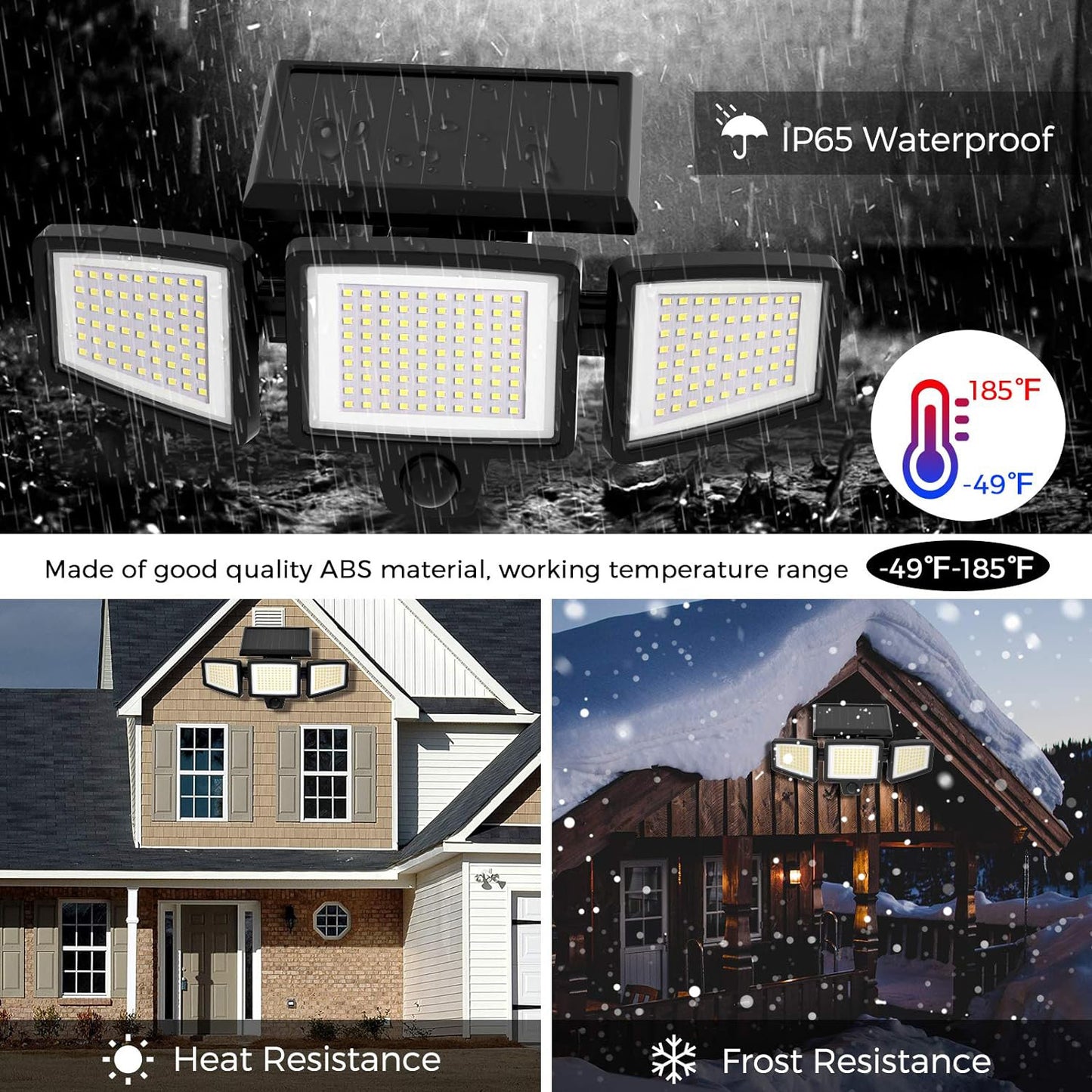 Solar Powered Motion Sensor Outdoor Light with Remote Control for Garden Garage and Front Door V888-ELOSUNG43836