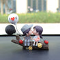 Tree Branch Grey Couple Balloons Cute Couple Car Ornament for Dashboard - Romantic Interior Decoration for V888-ELOSUNG43846