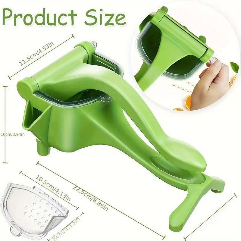2-PCS Manual Citrus Juicer with Removable Filter - Compact Kitchen Tool for Fresh Fruit Juicing and Garlic V888-ELOSUNG43865