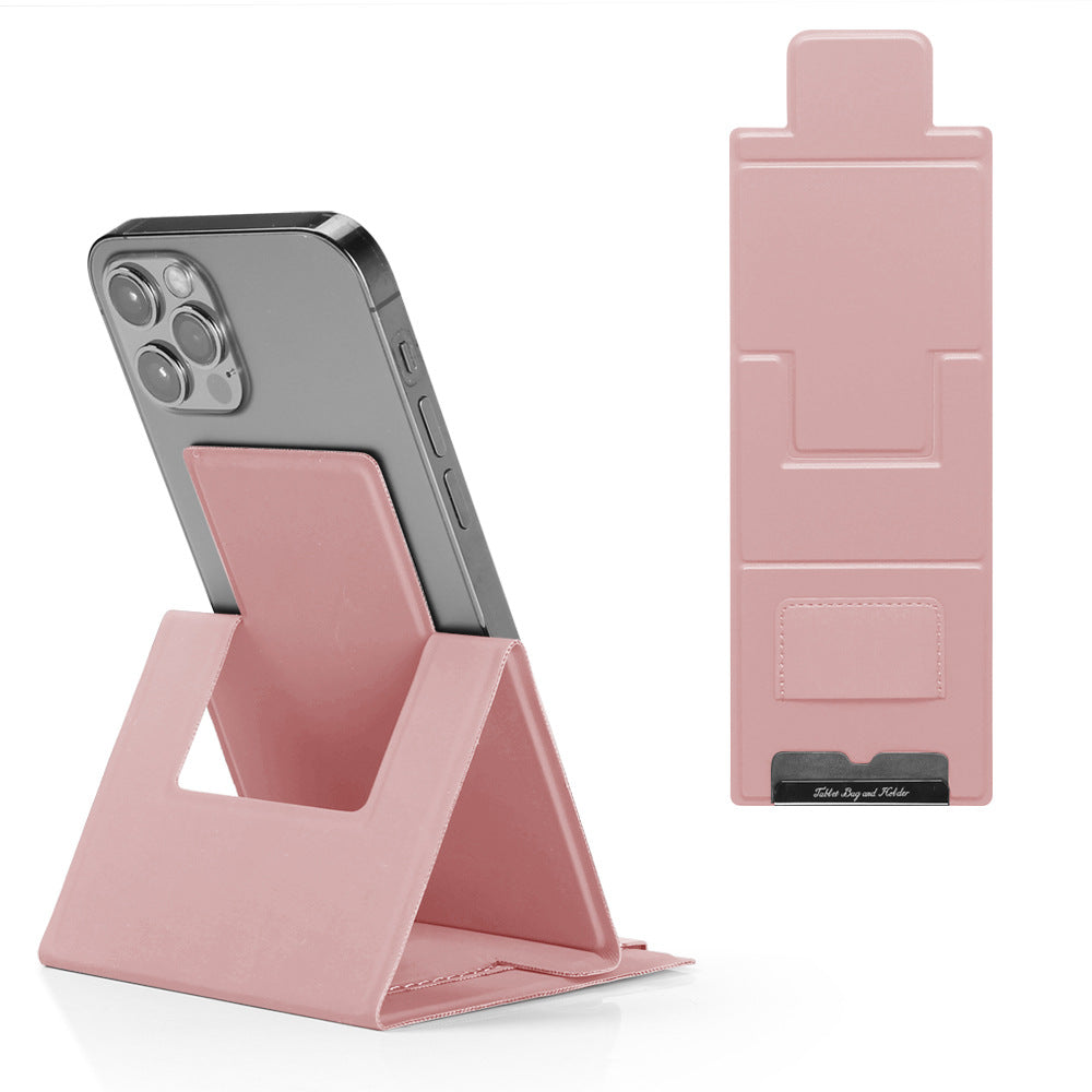 2-PCS Pink Portable Foldable Phone Stand with Card Holder - Compact Desktop Mobile Phone Holder for Home, V888-ELOSUNG43885