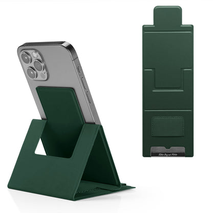 2-PCS Green Portable Foldable Phone Stand with Card Holder - Compact Desktop Mobile Phone Holder for Home, V888-ELOSUNG43886