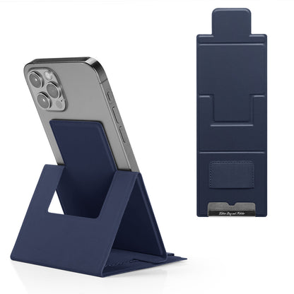 2-PCS Blue Portable Foldable Phone Stand with Card Holder - Compact Desktop Mobile Phone Holder for Home, V888-ELOSUNG43887