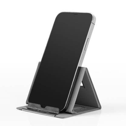 2-PCS Brown Portable Foldable Phone Stand with Card Holder - Compact Desktop Mobile Phone Holder for Home, V888-ELOSUNG43888