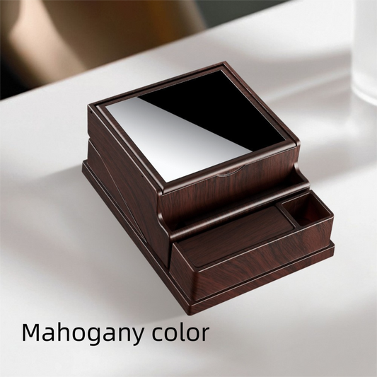 Rosewood grain Automatic Cigarette Box with 40-Slot Capacity - Pop-Out Dispenser for Car and Home Use, ABS V888-ELOSUNG43938