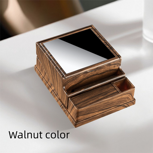 Walnut Automatic Cigarette Box with 40-Slot Capacity - Pop-Out Dispenser for Car and Home Use, ABS Material V888-ELOSUNG43939
