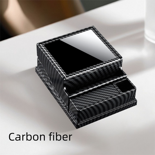 Carbon fibre Automatic Cigarette Box with 40-Slot Capacity - Pop-Out Dispenser for Car and Home Use, ABS V888-ELOSUNG43940