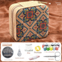 Brown Fantasy Grass Portable Sewing Kit - Compact Travel Set with Needles, Thread, Scissors, Thimble, and Pin V888-ELOSUNG43943