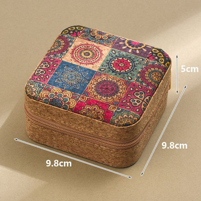 Brown Fantasy Grass Portable Sewing Kit - Compact Travel Set with Needles, Thread, Scissors, Thimble, and Pin V888-ELOSUNG43943