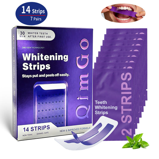 7 Pairs Purple Teeth Whitening Strips - Stain-Removing Film for Brighter Smile, Non-Toxic and Enamel Safe V888-ELOSUNG43946