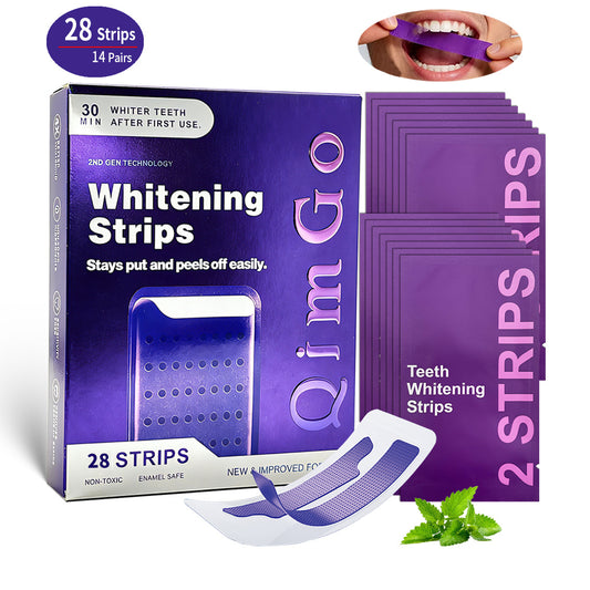 14 Pairs Purple Teeth Whitening Strips - Stain-Removing Film for Brighter Smile, Non-Toxic and Enamel Safe V888-ELOSUNG43947