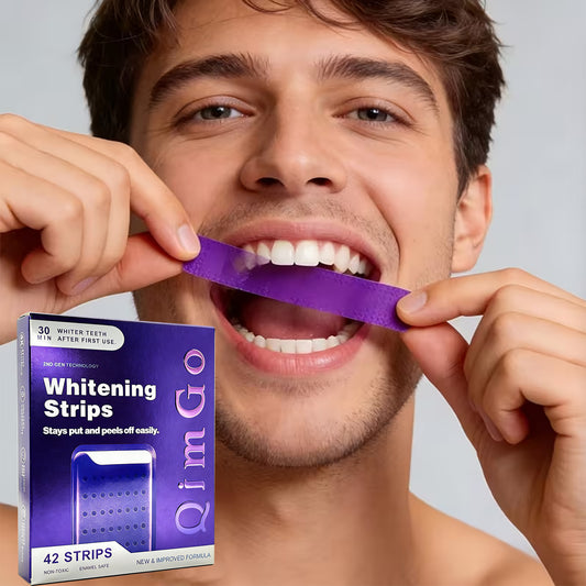 21 Pairs Purple Teeth Whitening Strips - Stain-Removing Film for Brighter Smile, Non-Toxic and Enamel Safe V888-ELOSUNG43948