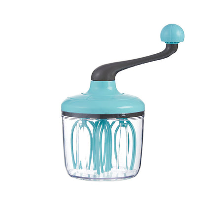 Green Manual Hand-Crank Egg Beater - Semi-Automatic Whisk for Whipping Cream, Egg Whites, and Baking Mixes V888-ELOSUNG43954