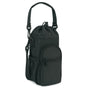 Black Water Bottle Carrier with Drawstring Closure - Adjustable Shoulder Strap, Front Pocket, and Side V888-ELOSUNG43963